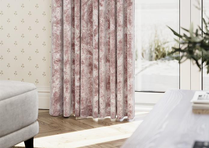Cyrus Crushed Velvet, Rose - Made to Measure Curtains - Image 5